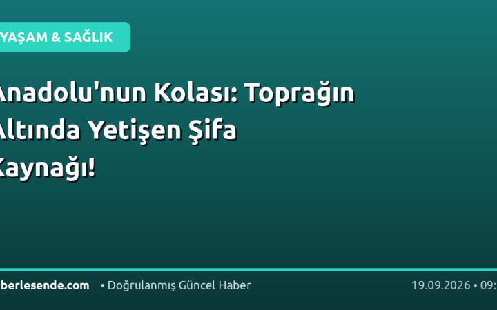 Anadolu'nun Kolası: Toprağın Altında Yetişen Şifa Kaynağı!