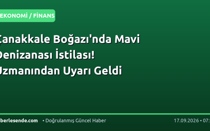 Çanakkale Boğazı'nda Mavi Denizanası İstilası! Uzmanından Uyarı Geldi