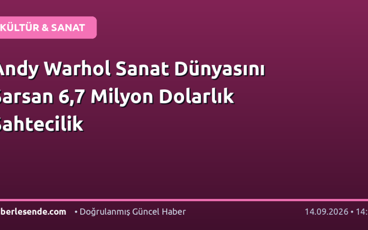 Andy Warhol Sanat Dünyasını Sarsan 6,7 Milyon Dolarlık Sahtecilik