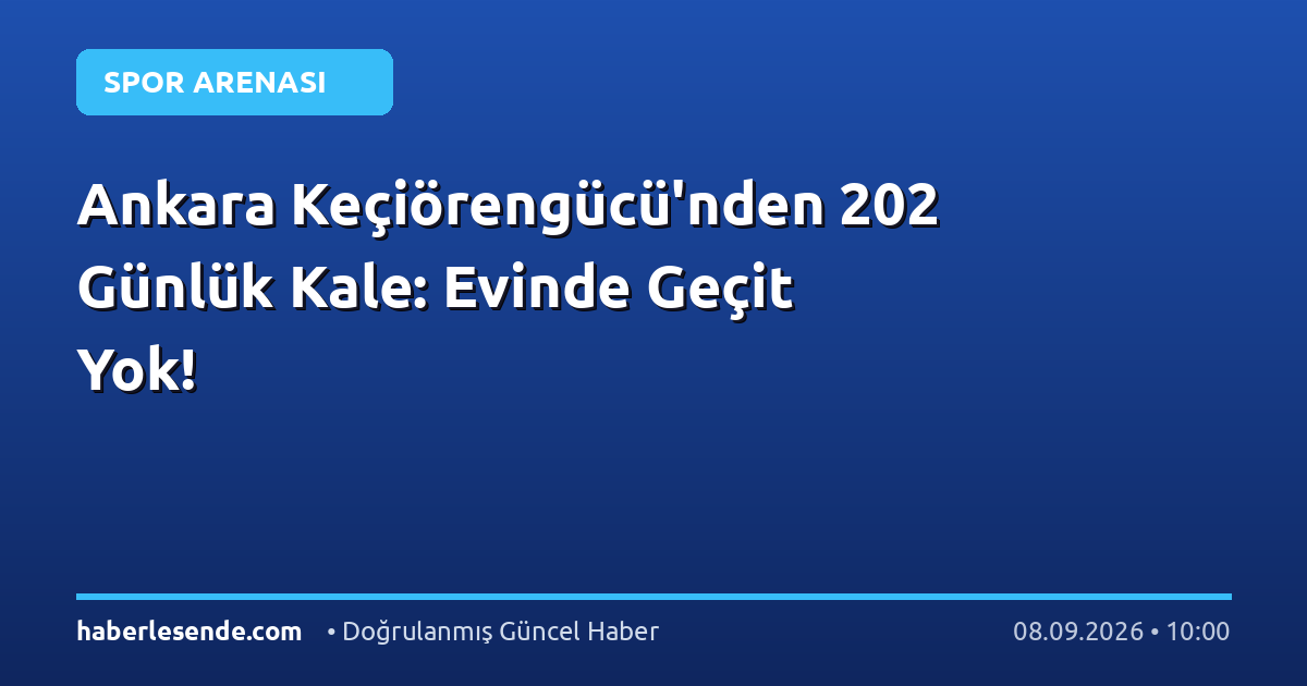 Ankara Keçiörengücü'nden 202 Günlük Kale: Evinde Geçit Yok!