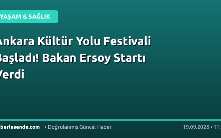 Ankara Kültür Yolu Festivali Başladı! Bakan Ersoy Startı Verdi