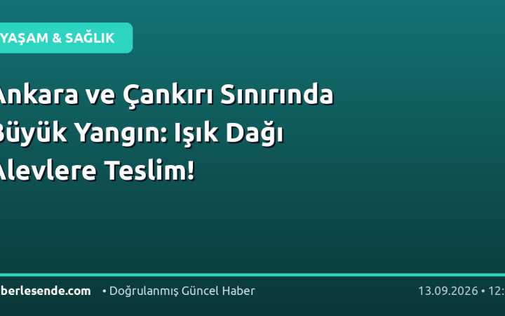 Ankara ve Çankırı Sınırında Büyük Yangın: Işık Dağı Alevlere Teslim!