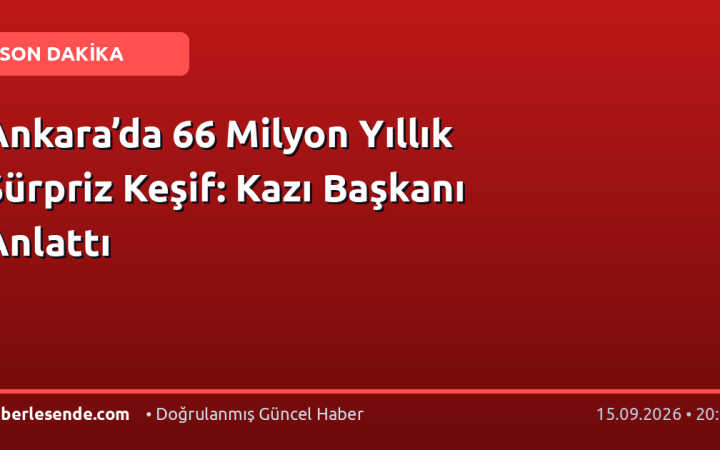 Ankara’da 66 Milyon Yıllık Sürpriz Keşif: Kazı Başkanı Anlattı