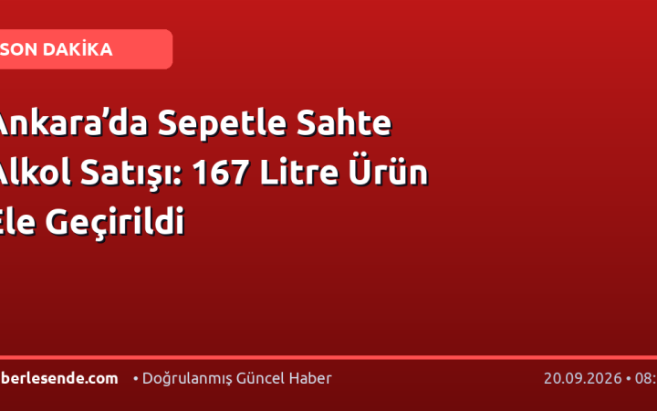 Ankara’da Sepetle Sahte Alkol Satışı: 167 Litre Ürün Ele Geçirildi