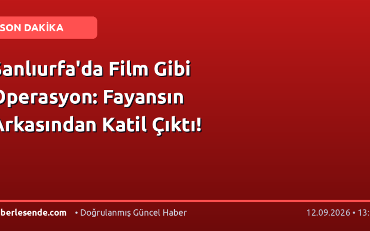 Şanlıurfa'da Film Gibi Operasyon: Fayansın Arkasından Katil Çıktı!