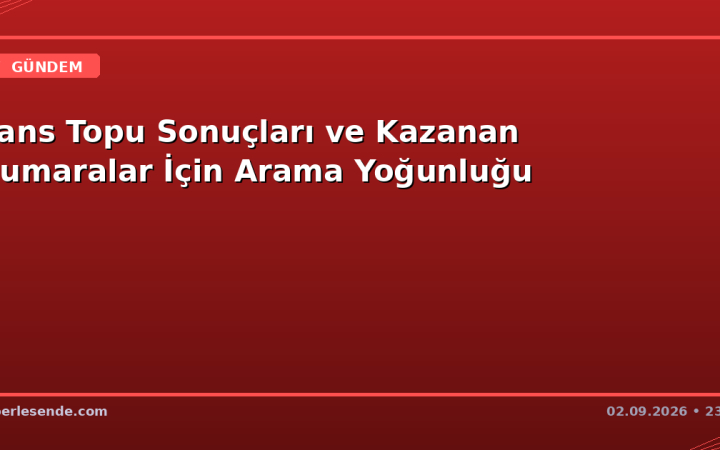 Şans Topu Sonuçları ve Kazanan Numaralar İçin Arama Yoğunluğu