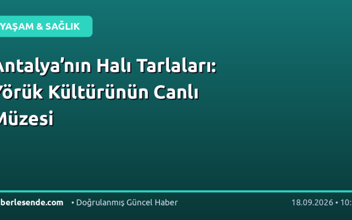 Antalya’nın Halı Tarlaları: Yörük Kültürünün Canlı Müzesi