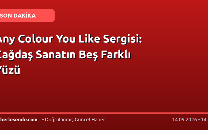 Any Colour You Like Sergisi: Çağdaş Sanatın Beş Farklı Yüzü