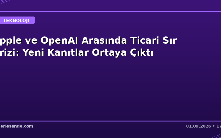Apple ve OpenAI Arasında Ticari Sır Krizi: Yeni Kanıtlar Ortaya Çıktı