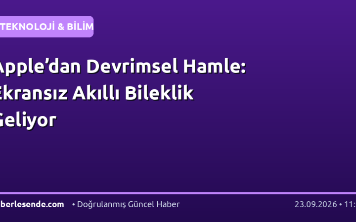 Apple’dan Devrimsel Hamle: Ekransız Akıllı Bileklik Geliyor