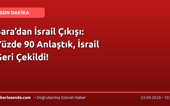 Şara’dan İsrail Çıkışı: Yüzde 90 Anlaştık, İsrail Geri Çekildi!