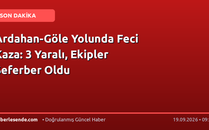 Ardahan-Göle Yolunda Feci Kaza: 3 Yaralı, Ekipler Seferber Oldu
