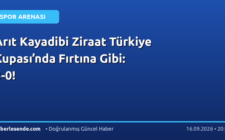Arıt Kayadibi Ziraat Türkiye Kupası’nda Fırtına Gibi: 3-0!