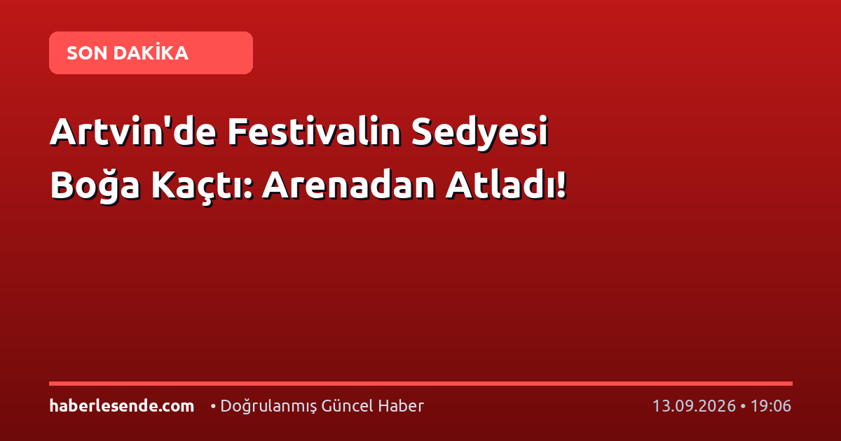 Artvin'de Festivalin Sedyesi Boğa Kaçtı: Arenadan Atladı!