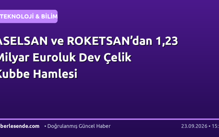 ASELSAN ve ROKETSAN’dan 1,23 Milyar Euroluk Dev Çelik Kubbe Hamlesi