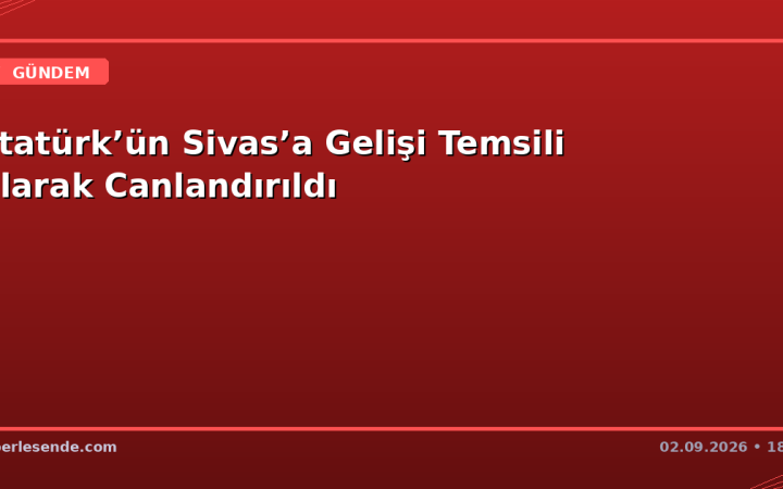 Atatürk’ün Sivas’a Gelişi Temsili Olarak Canlandırıldı