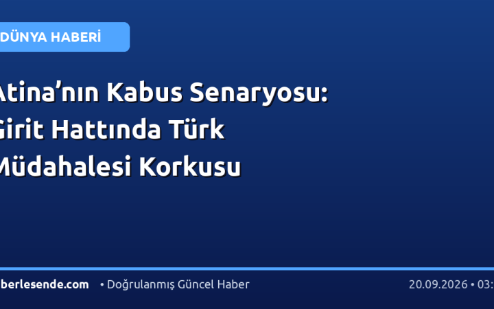 Atina’nın Kabus Senaryosu: Girit Hattında Türk Müdahalesi Korkusu