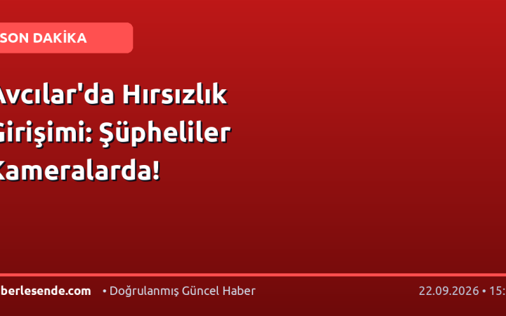 Avcılar'da Hırsızlık Girişimi: Şüpheliler Kameralarda!