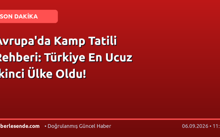 Avrupa'da Kamp Tatili Rehberi: Türkiye En Ucuz İkinci Ülke Oldu!