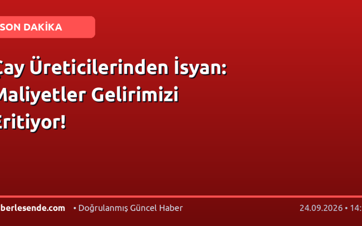 Çay Üreticilerinden İsyan: Maliyetler Gelirimizi Eritiyor!