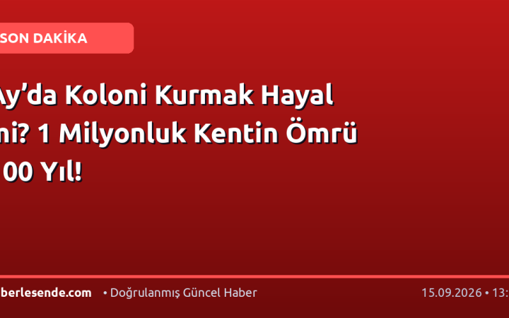 Ay’da Koloni Kurmak Hayal mi? 1 Milyonluk Kentin Ömrü 100 Yıl!