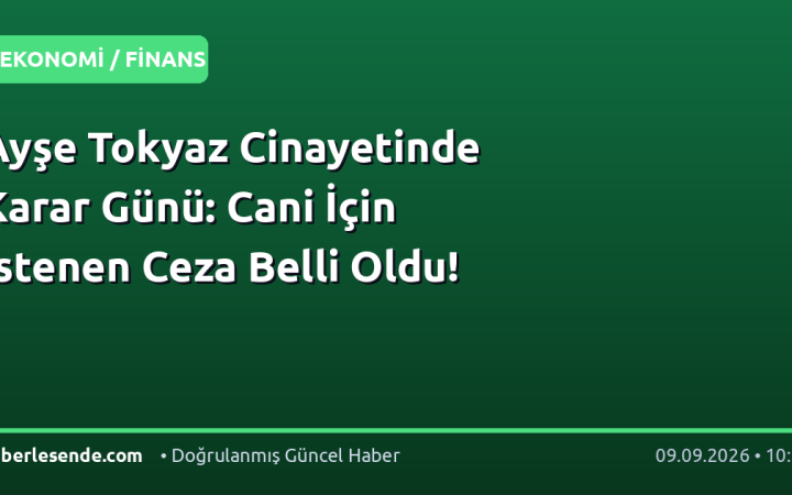 Ayşe Tokyaz Cinayetinde Karar Günü: Cani İçin İstenen Ceza Belli Oldu!