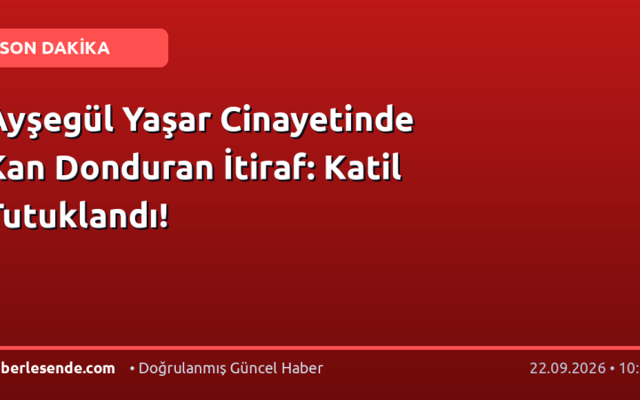 Ayşegül Yaşar Cinayetinde Kan Donduran İtiraf: Katil Tutuklandı!