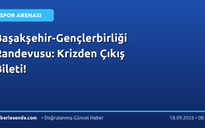 Başakşehir-Gençlerbirliği Randevusu: Krizden Çıkış Bileti!