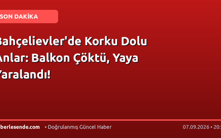 Bahçelievler'de Korku Dolu Anlar: Balkon Çöktü, Yaya Yaralandı!