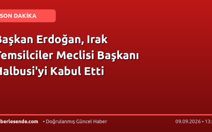 Başkan Erdoğan, Irak Temsilciler Meclisi Başkanı Halbusi'yi Kabul Etti