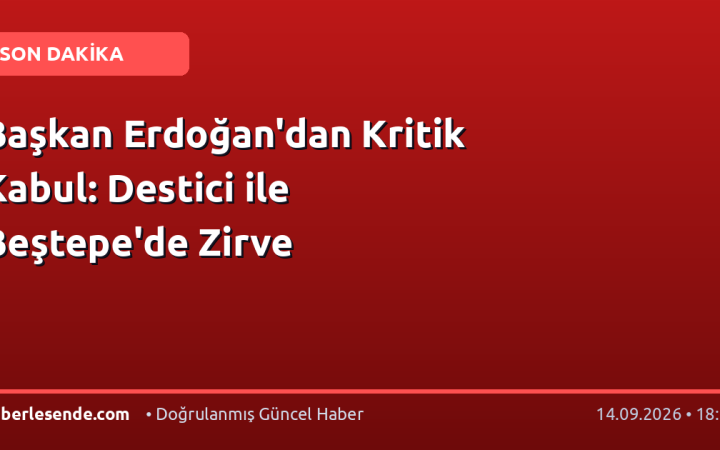 Başkan Erdoğan'dan Kritik Kabul: Destici ile Beştepe'de Zirve