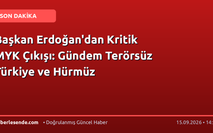 Başkan Erdoğan'dan Kritik MYK Çıkışı: Gündem Terörsüz Türkiye ve Hürmüz