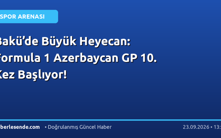 Bakü’de Büyük Heyecan: Formula 1 Azerbaycan GP 10. Kez Başlıyor!