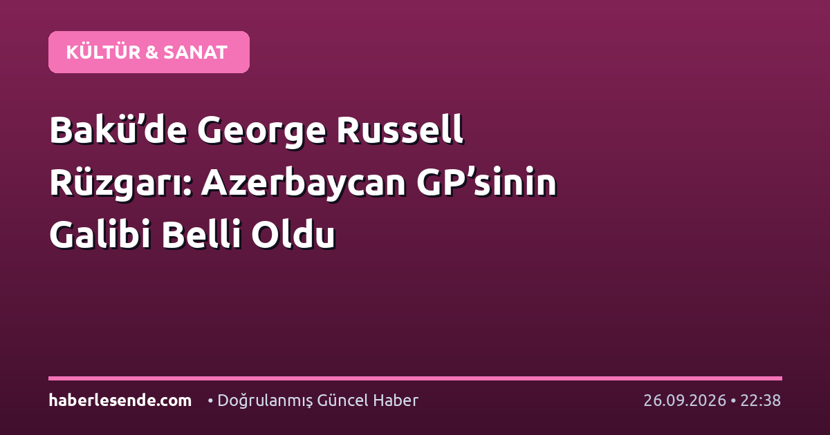 Bakü’de George Russell Rüzgarı: Azerbaycan GP’sinin Galibi Belli Oldu
