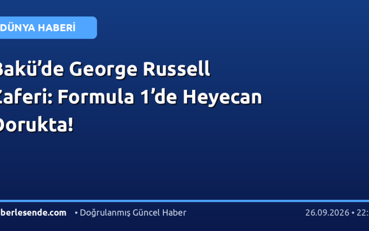 Bakü’de George Russell Zaferi: Formula 1’de Heyecan Dorukta!