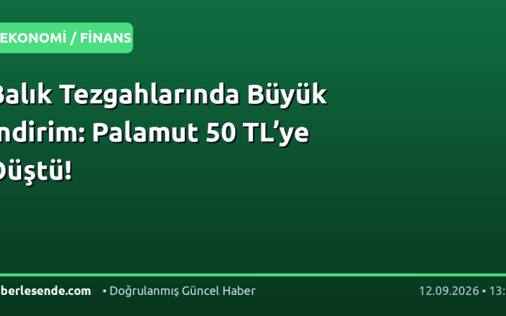 Balık Tezgahlarında Büyük İndirim: Palamut 50 TL’ye Düştü!