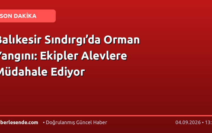 Balıkesir Sındırgı’da Orman Yangını: Ekipler Alevlere Müdahale Ediyor