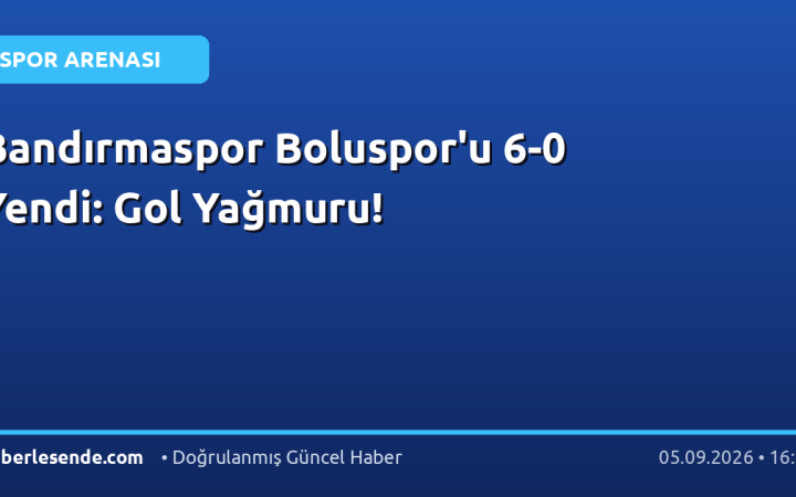 Bandırmaspor Boluspor'u 6-0 Yendi: Gol Yağmuru!
