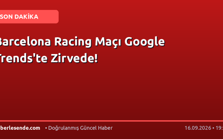 Barcelona Racing Maçı Google Trends'te Zirvede!