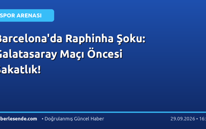 Barcelona'da Raphinha Şoku: Galatasaray Maçı Öncesi Sakatlık!