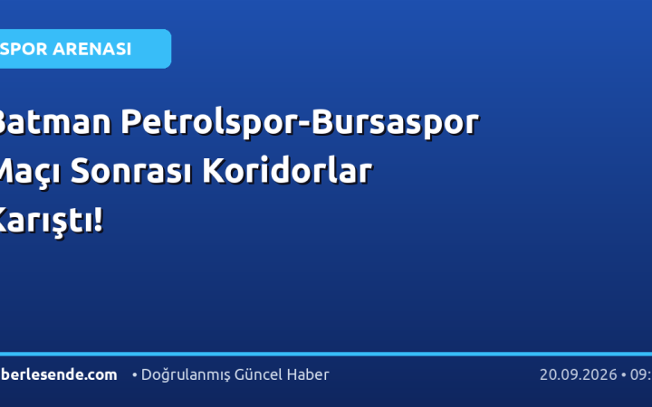 Batman Petrolspor-Bursaspor Maçı Sonrası Koridorlar Karıştı!
