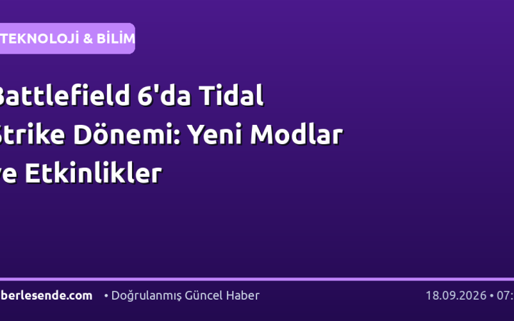 Battlefield 6'da Tidal Strike Dönemi: Yeni Modlar ve Etkinlikler