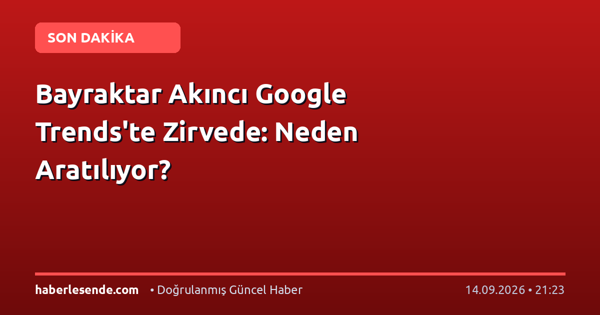 Bayraktar Akıncı Google Trends'te Zirvede: Neden Aratılıyor?