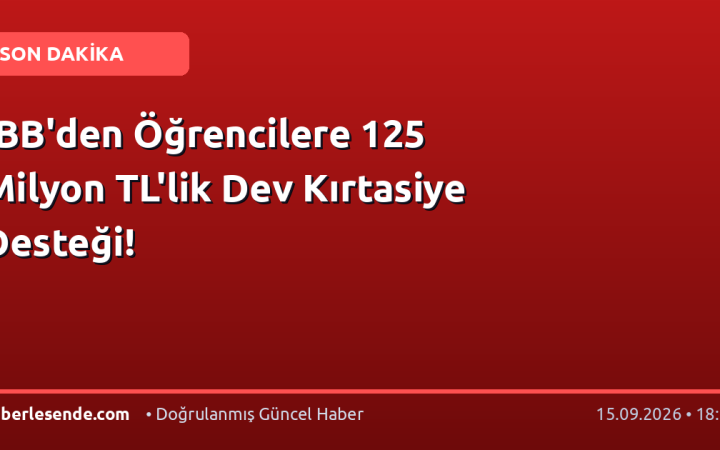İBB'den Öğrencilere 125 Milyon TL'lik Dev Kırtasiye Desteği!