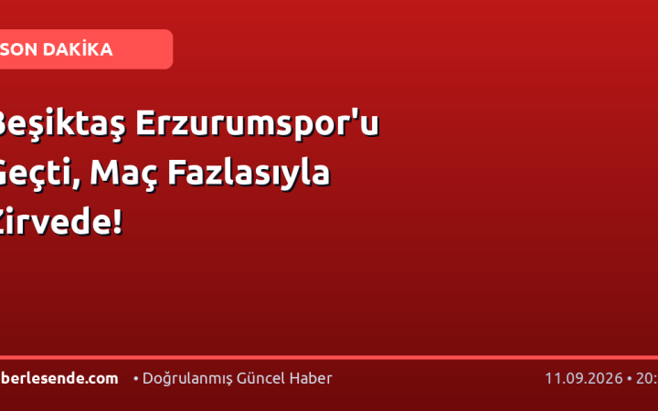 Beşiktaş Erzurumspor'u Geçti, Maç Fazlasıyla Zirvede!