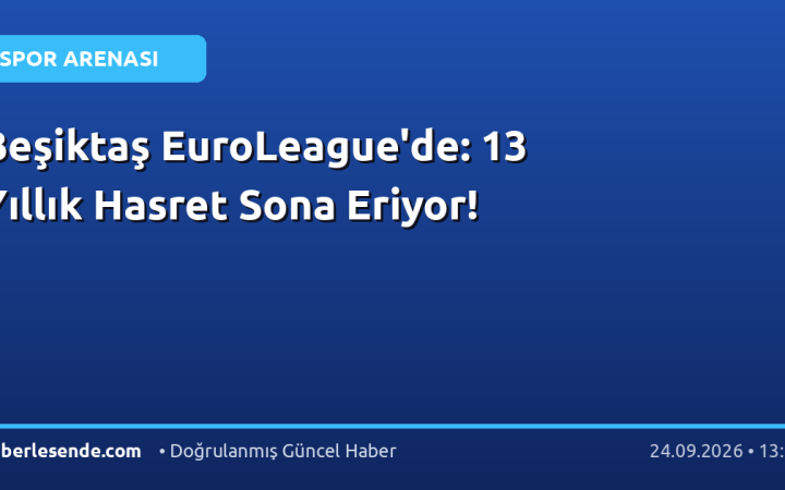 Beşiktaş EuroLeague'de: 13 Yıllık Hasret Sona Eriyor!