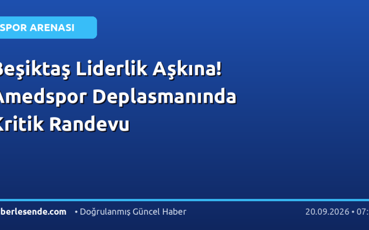 Beşiktaş Liderlik Aşkına! Amedspor Deplasmanında Kritik Randevu
