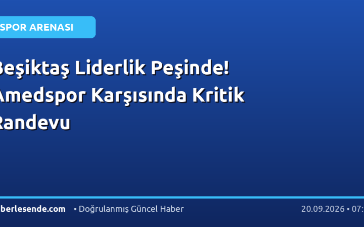 Beşiktaş Liderlik Peşinde! Amedspor Karşısında Kritik Randevu