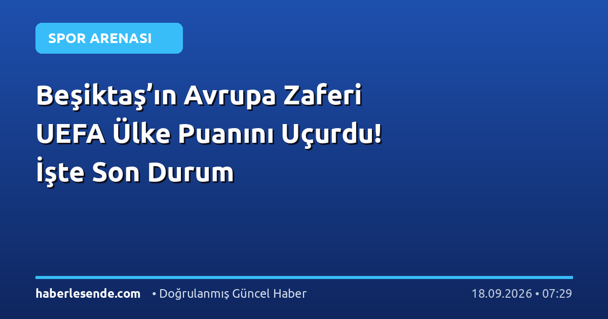 Beşiktaş’ın Avrupa Zaferi UEFA Ülke Puanını Uçurdu! İşte Son Durum