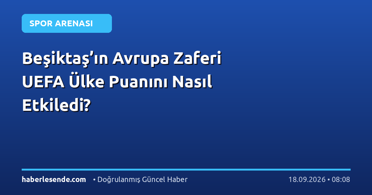 Beşiktaş’ın Avrupa Zaferi UEFA Ülke Puanını Nasıl Etkiledi?